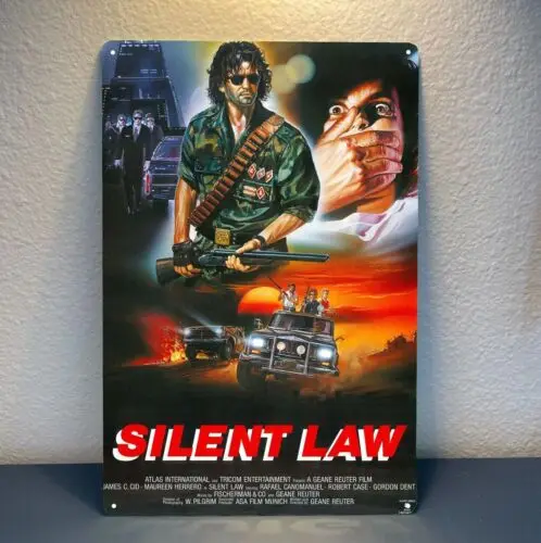 Silent Law Retro Movie Metal Poster Tin Sign - 20x30cm Plate