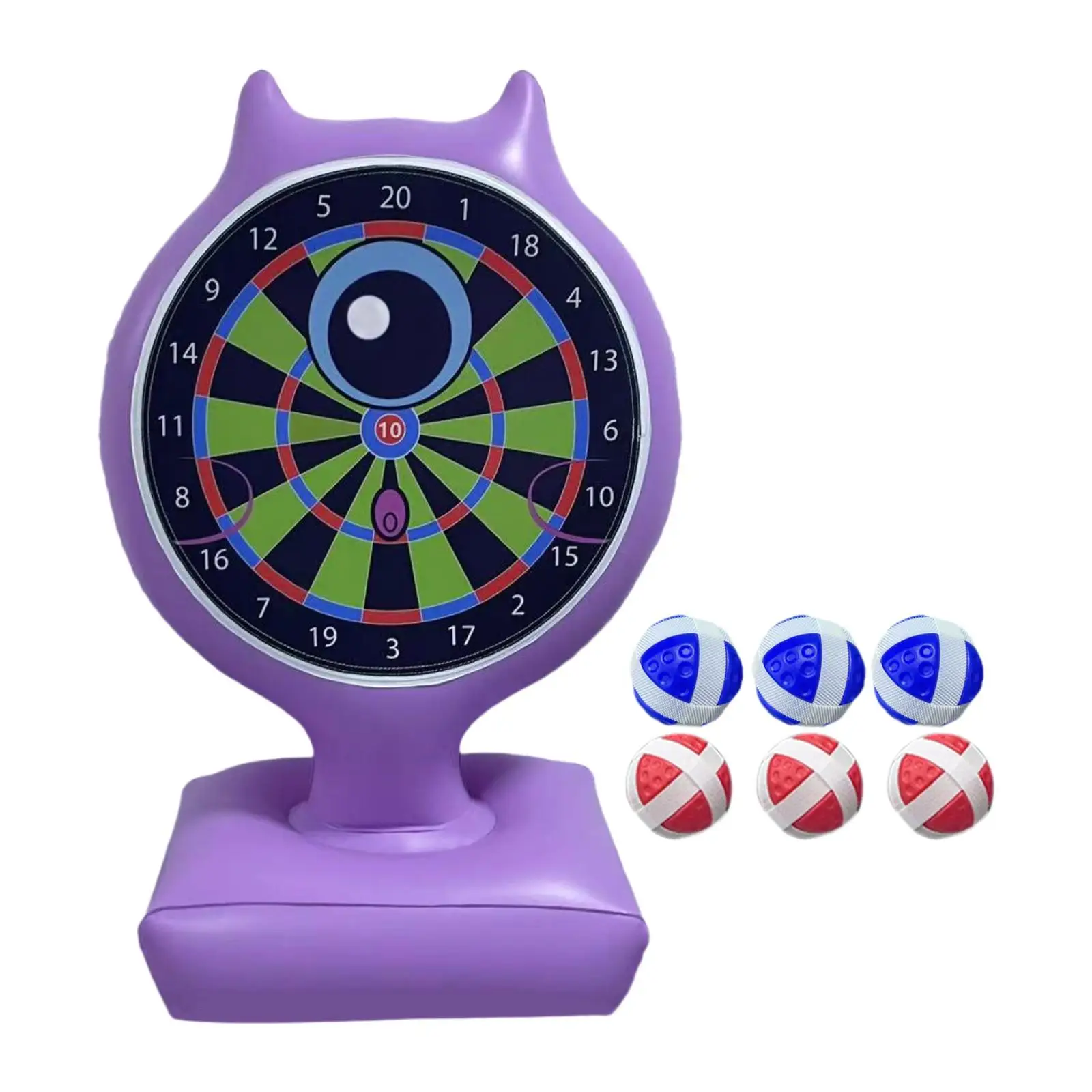 

Inflatable Board Dartboards Swimming Pool Floats Soccer Kick with 6 Balls Pool Toys for Backyard Outdoor Family Kids