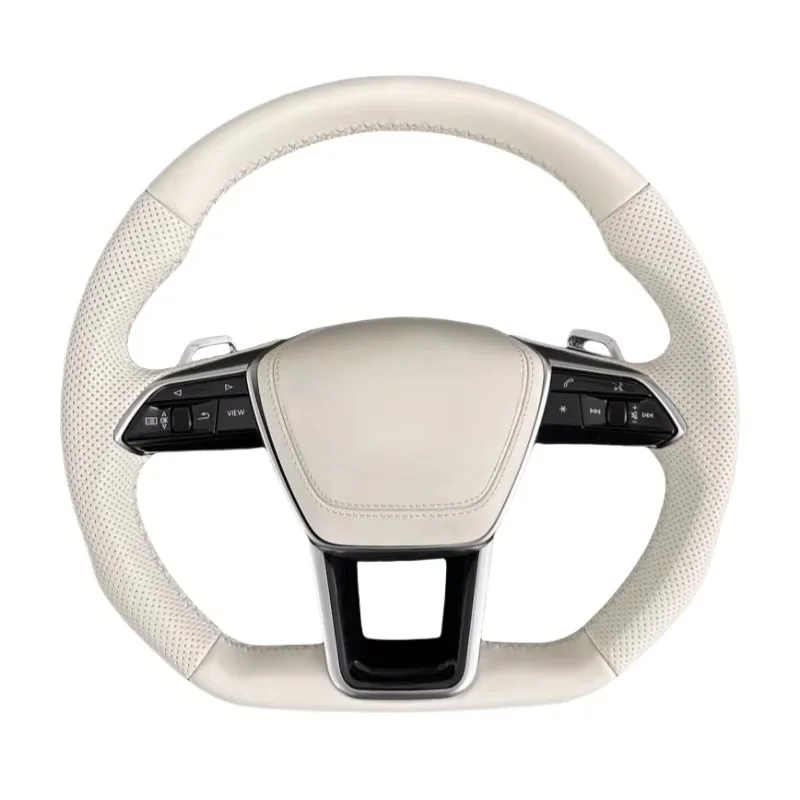 

Custom RS Sports Steering Wheel for Audi A3 A4 A5 A6 A7 A8 S3 S4 S5 S6 S7 S8 Q3 Q5 Q7 Q8 RS6 RS7 R8 Leather Steering Wheel