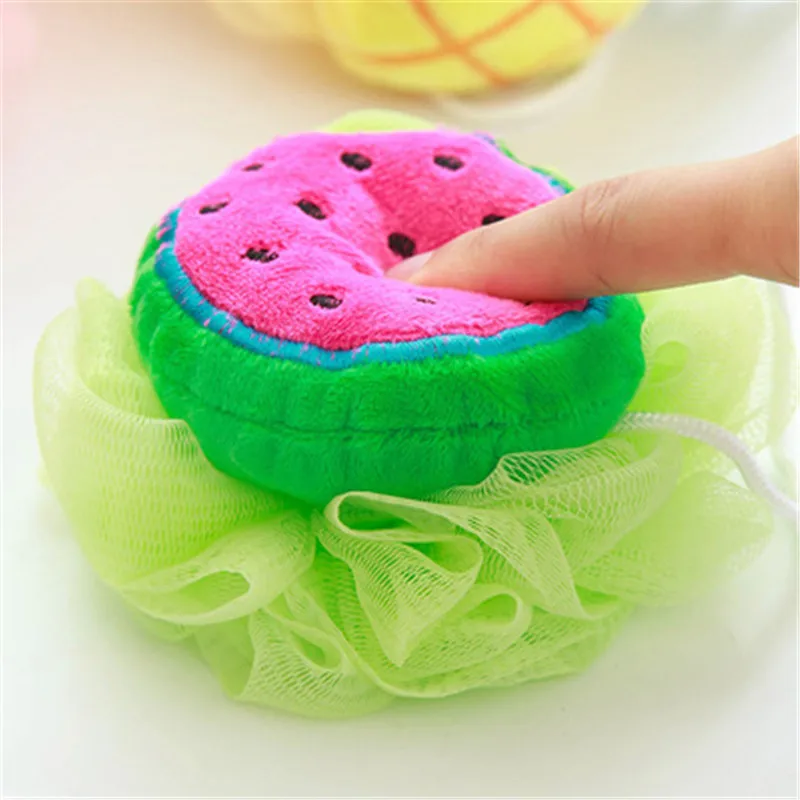 Baby Bath Brush Cartoon Cotton Soft Baby Bath Sponge Powder Puff Cute Children Infant Shower Product Rubbing Towel Balls