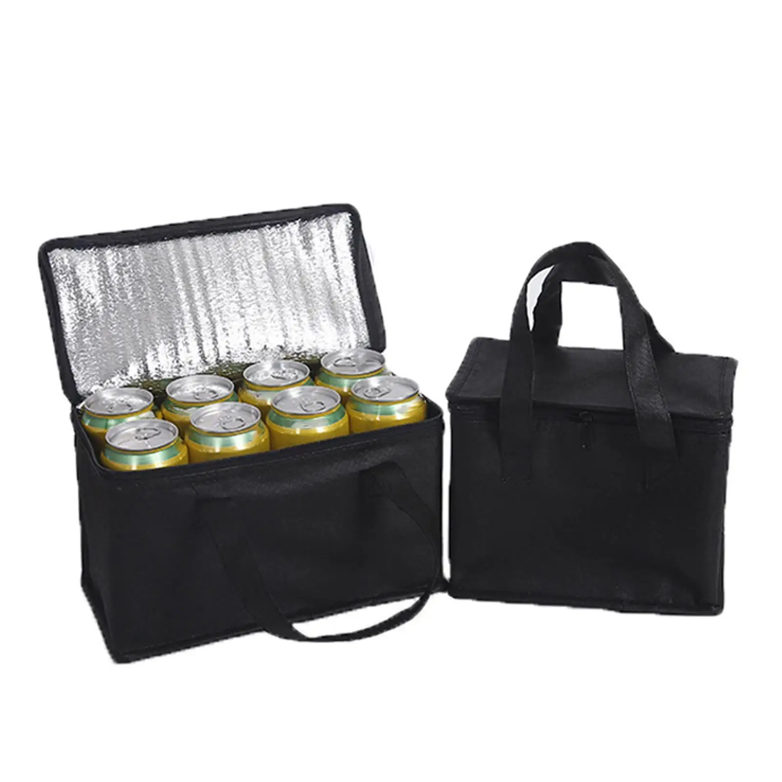 Portable Thermal Insulated Coolers Box Large Outdoor Camping Lunch Bento Bags Trips BBQ Meal Drink Zip Pack Picnic Supplies