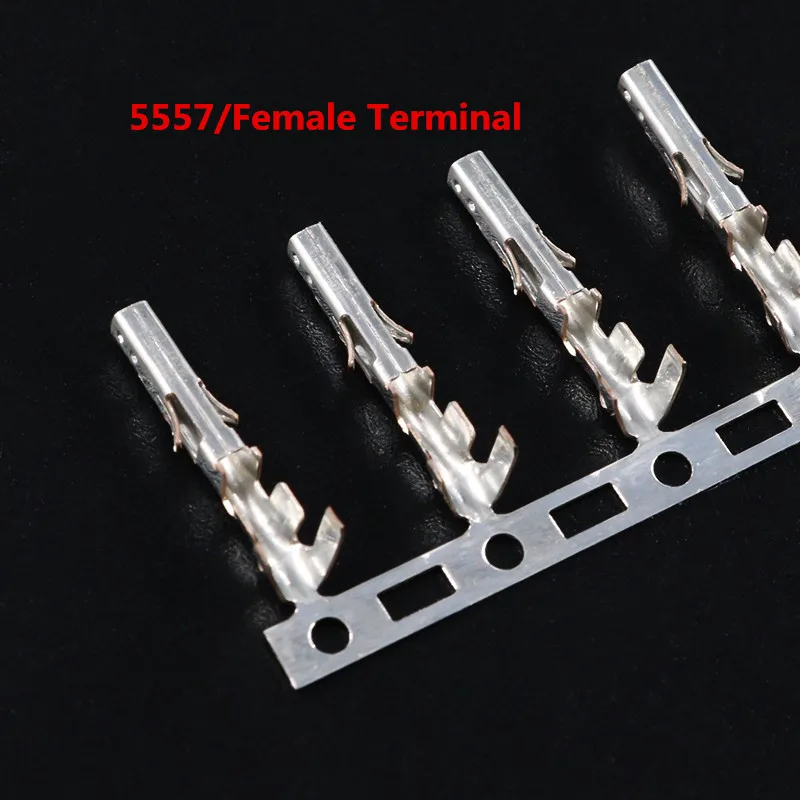 100pcs/lot Copper Crimp Terminal For Connector 5557-R 5559-P, metal pin for 4.2mm 5557 5559 connector