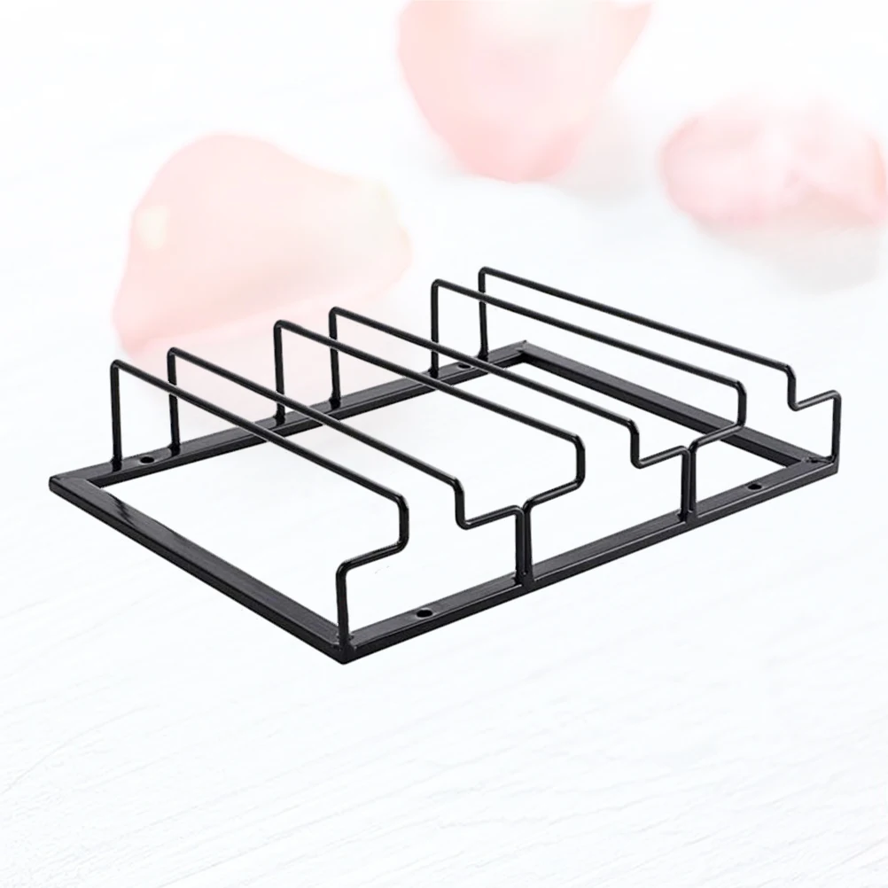 

Iron Cup Holder Useful Glass Rack Glass Hanger Glass Hanging Stand for Bar Home (Black, Three-slot)