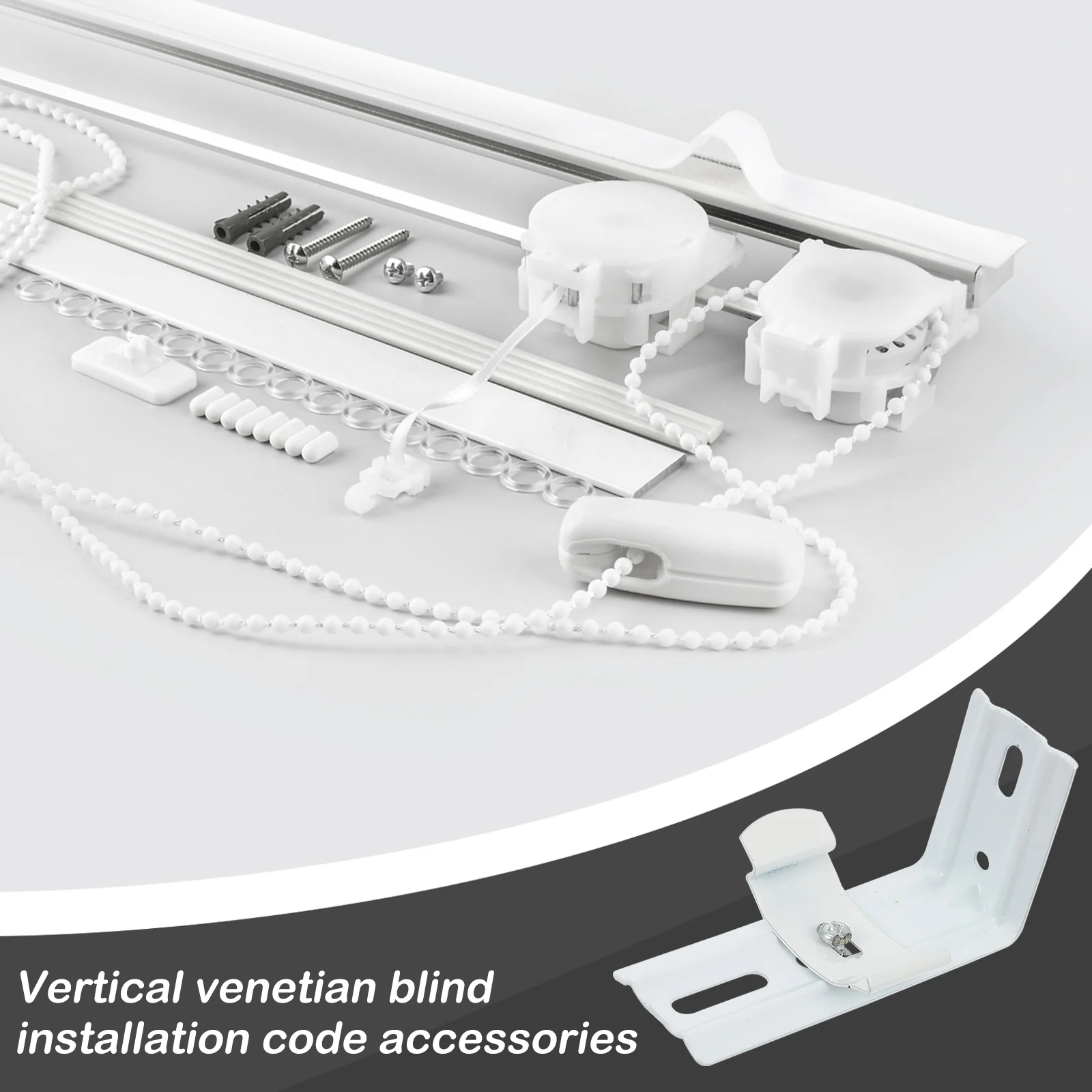 

4pcs Code Accessories Curtain Bracket Accessories Curtain L Bracket Vertical Blinds Holder Easy Install Home Decor