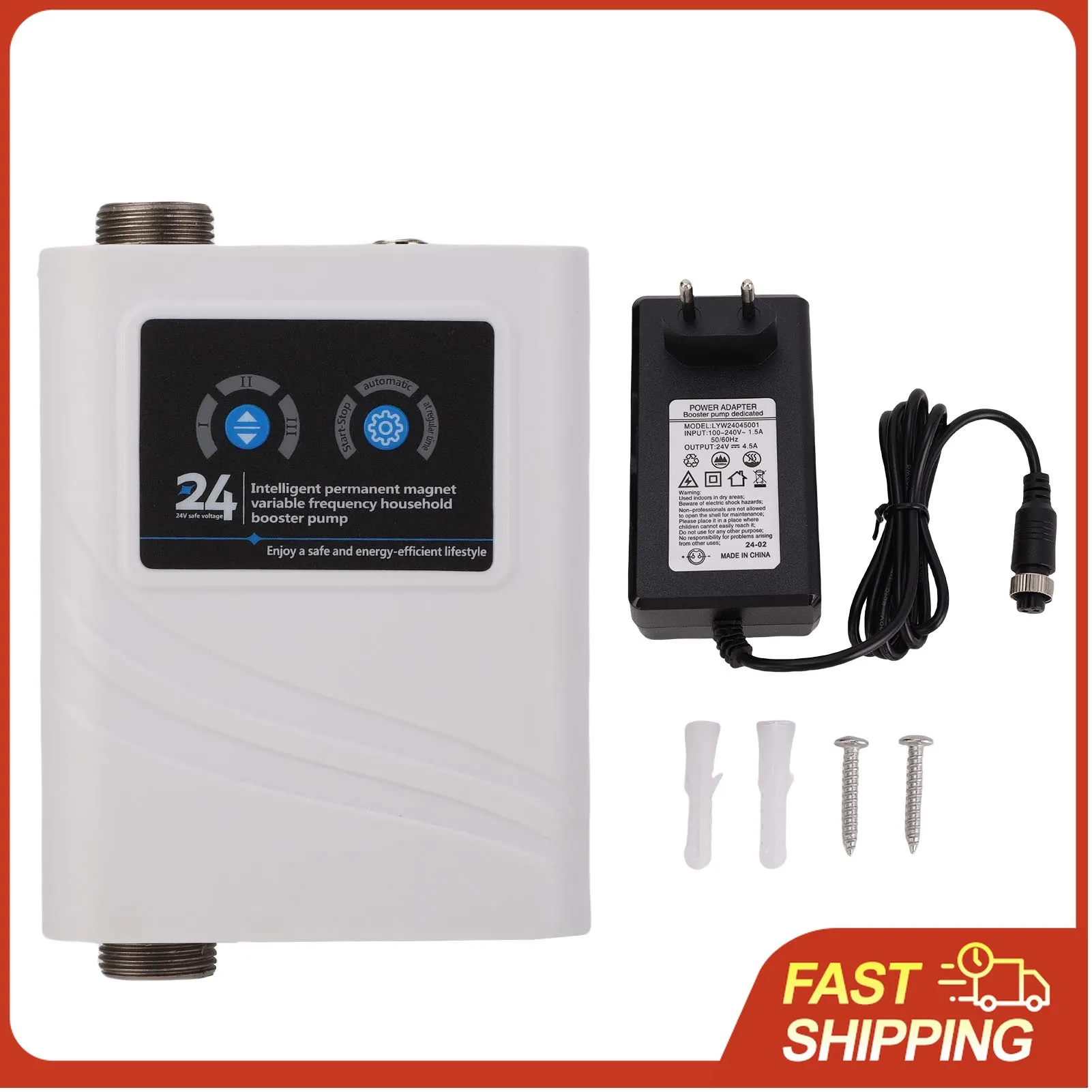 Automatic Water Pressure Booster Pump 3 Gears Adjustable DN20 Inlet Pipe Water Pressure Booster Pump Low Noise for Showerheads