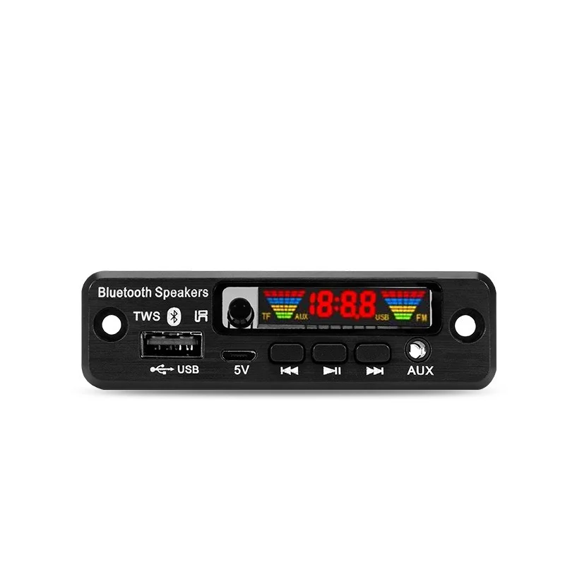 

TWS Bluetooth 5.0 APE/MP3 Decoder Board 5V Wireless FM Radio MP3 Player Support TF Card USB AUX Audio Decording Board Handsfree