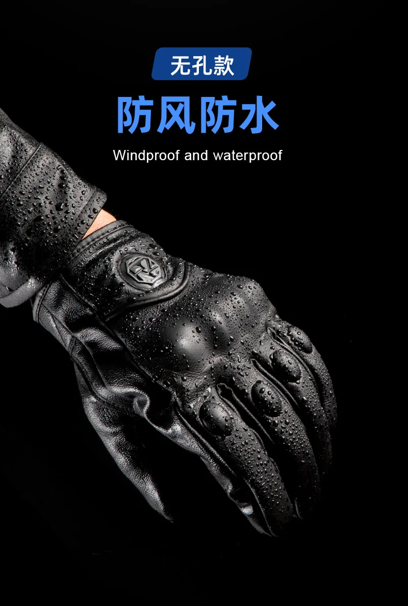 ORZ Motorrad-Reithandschuhe, Ziegenleder, Vollfinger-Handschuhe, Handschuhe für Motorräder, Handschuhe – Detail 7