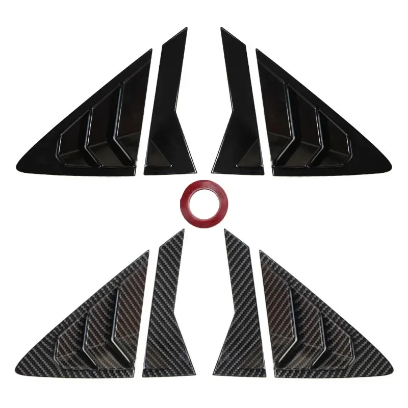 For Hyundai Verna 2010--2016 Car Rear Window Louver Shutter Cover Side Vent Trim Sticker Scoop Exterior Accessories