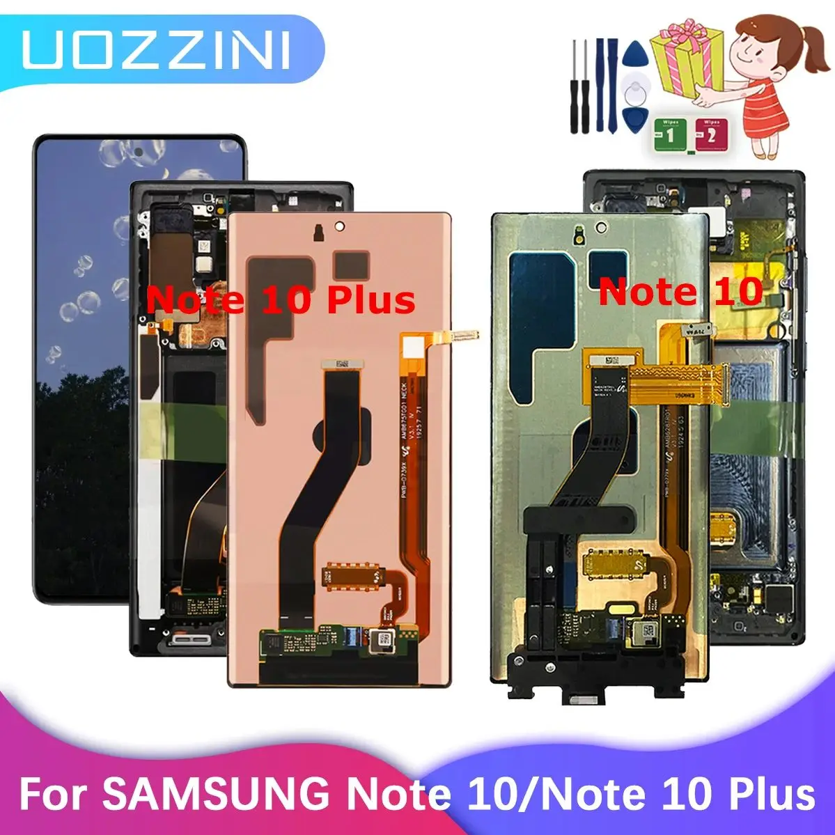 OLED For SAMSUNG Galaxy Note 10 N970F N970 N9700 Touch Screen Display Note 10 Plus N975 N9750 Replacement Patrs LCD 100%Tested