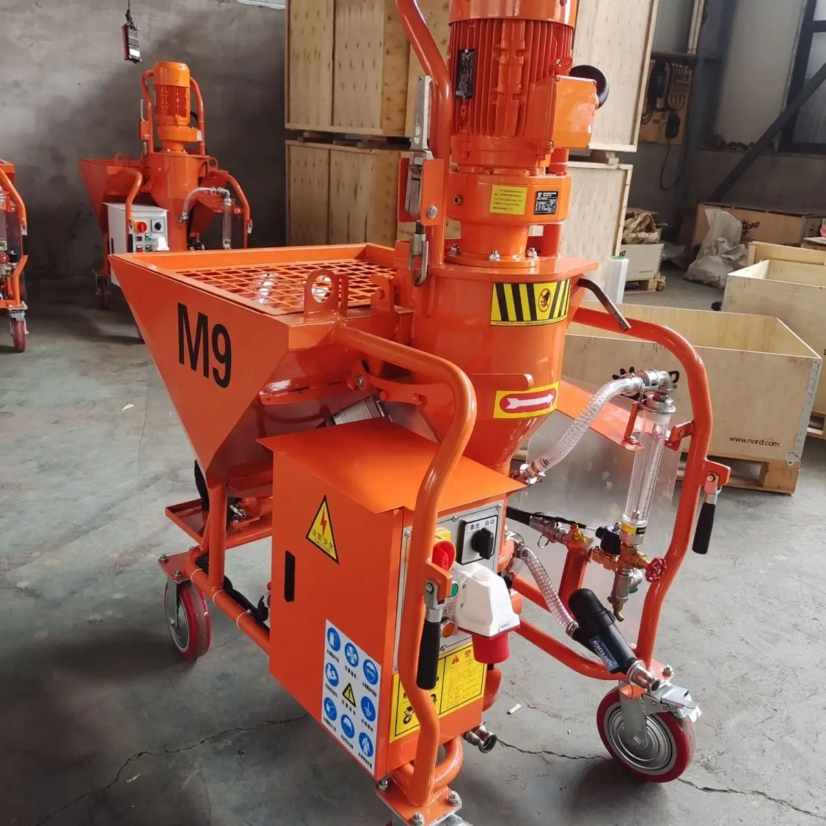 Portable M9 Automatic Gypsum Spraying Machine Dry Mix Mortar Plaster Spray Machine