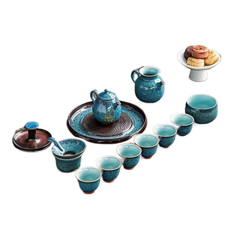 

Fucui blue jade tea set cup