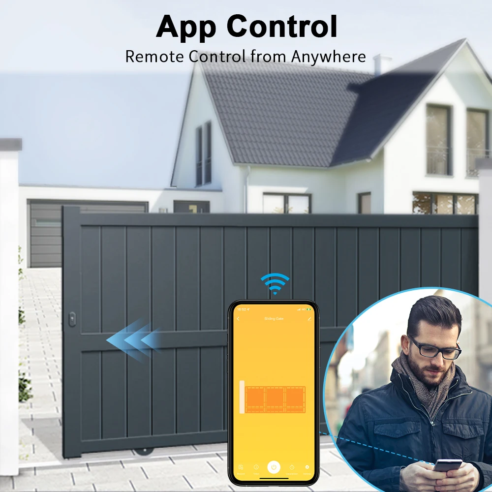 LoraTap Tuya Smart Life Articulated Arm Motor Opener Controller Security Protection Alert System Voice Control Google Home Alexa