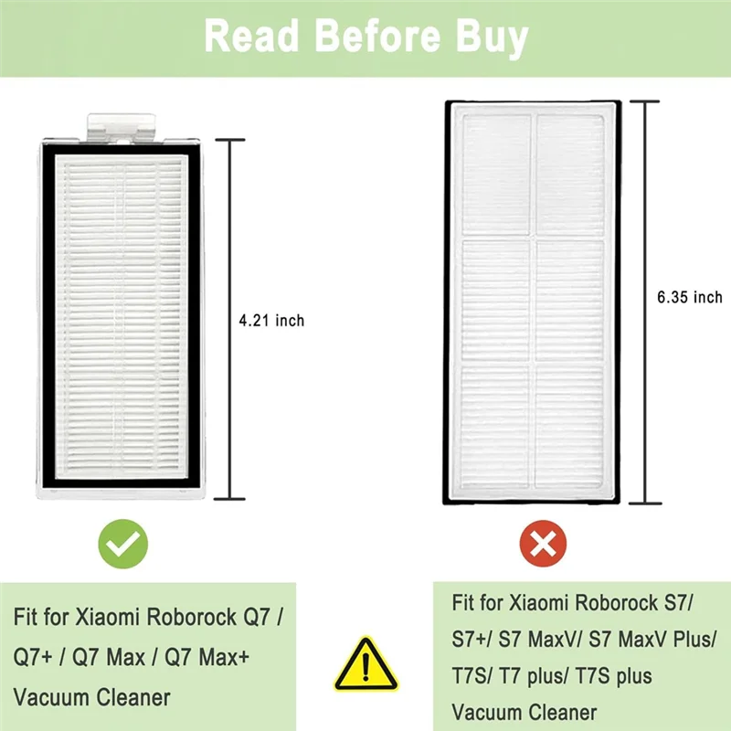 A97G استبدال أجزاء الملحقات عدة ل Xiaomi Roborock Q7 Q7 + Q7 ماكس Q7 ماكس + مكنسة كهربائية الجانب الرئيسي فرشاة فلتر Hepa ممسحة