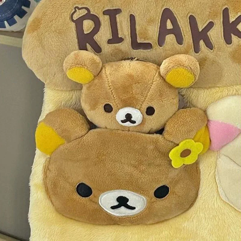 New Kawaii Cute Rilakkuma Storage Bag Storage, Hanging Bags Organizing Wall Hanging Cartoon Wall Storage Bag Gift For Girls