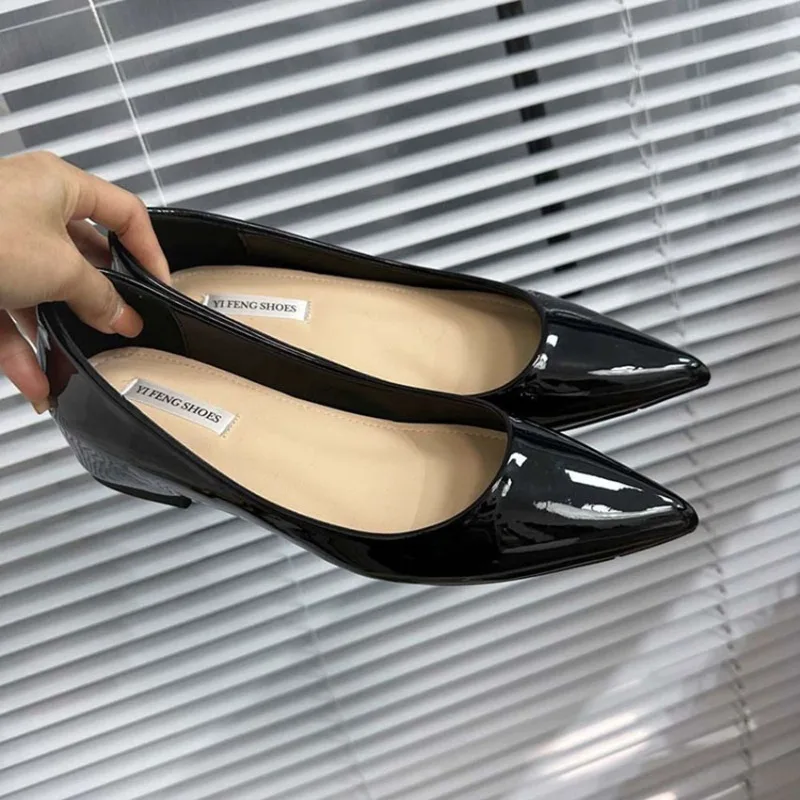 Sexy Pointed Toe Inner Heightened Shallow Mouth Women's Shoes Versatile Temperament Women's Commuting Fashion Single Shoes image 2