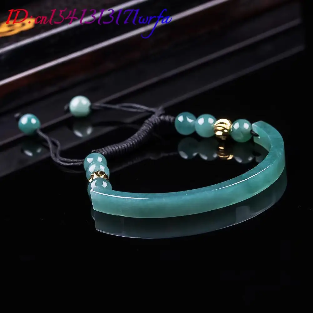 ميانمار الجاديت سوار إكسسوارات منحوتة الأحجار الكريمة الطبيعية البورمية اليشم الإسورة التعويذات موضة هدايا للنساء مجوهرات حقيقية #3