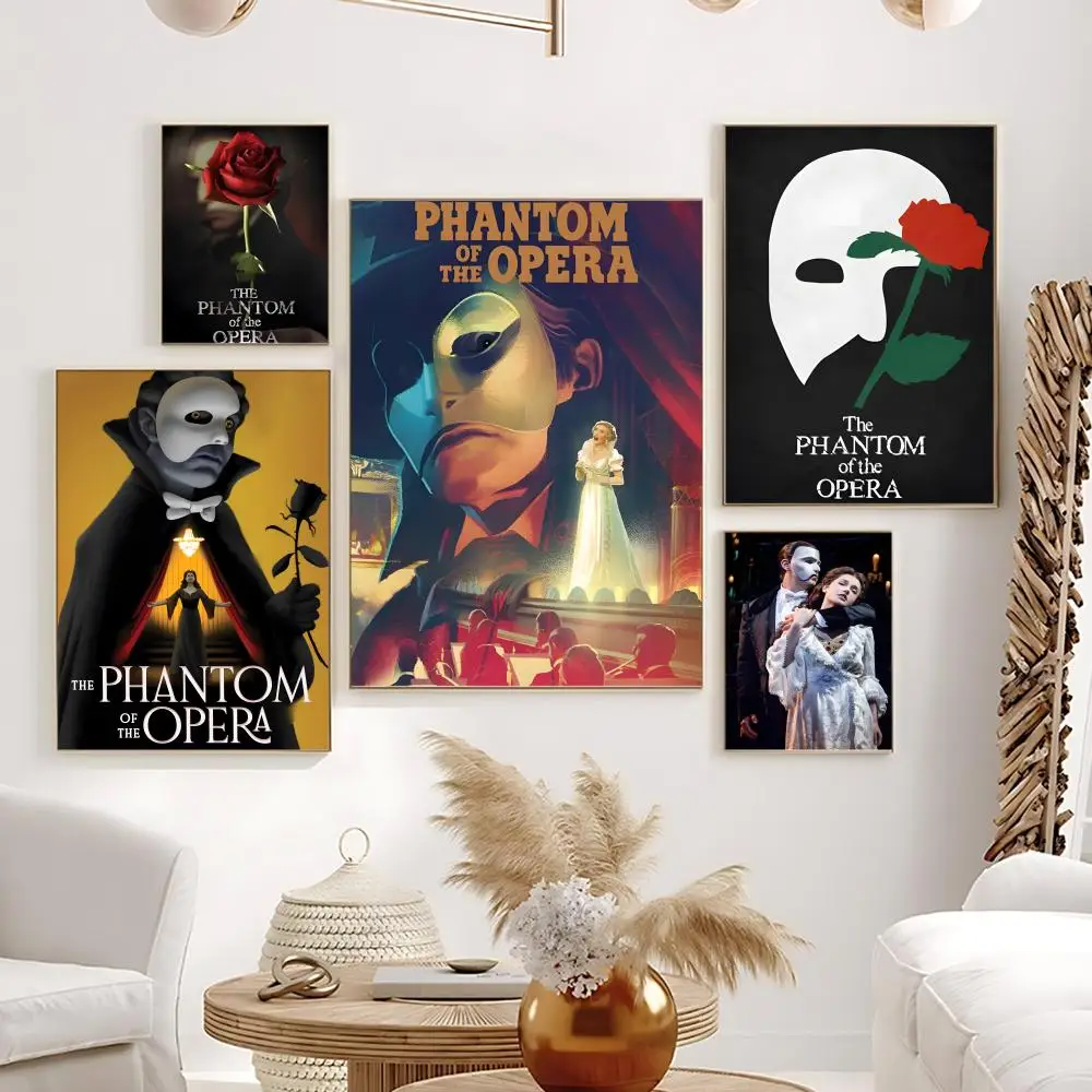 Musical T-The Phantom of the Opera Poster HD Self-Adhesive Waterproof Frameless Wall Art for Home Office Dorm Bedroom Ideal Gift