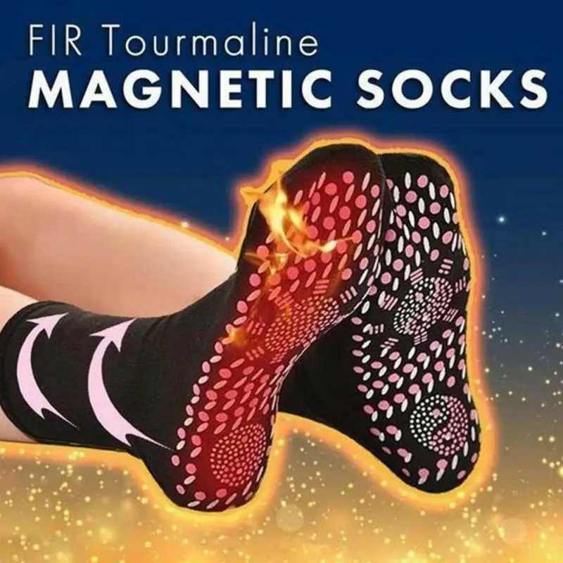 Tourmaline-Chaussettes de soins de santé auto-chauffantes, thérapie magnétique, masseur de pieds respirant confortable, ZK50, instituts oto