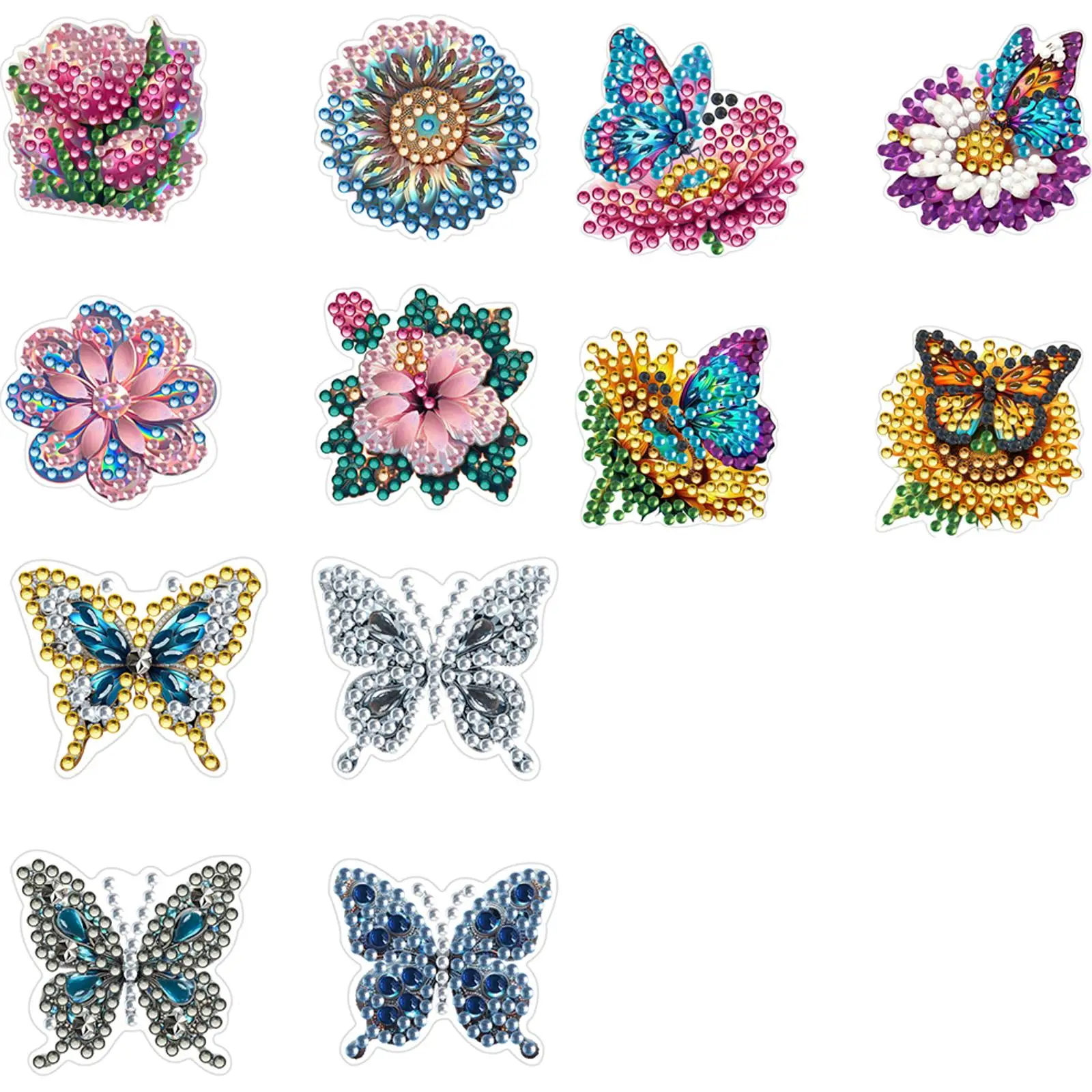 

12pcs Diamond Painting Car Aromatherapy Vent Clip Diamond Art Car Air Freshener Vent Clips Car Diffuser Vent Clip for Art Crafts