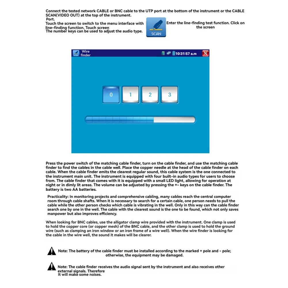 

Exquisite-Efficient Cable Tracing Tool Network Cable Tracker With Electroscope For CCTV Tester For IPC-5200Plus For IPC-9800Plus