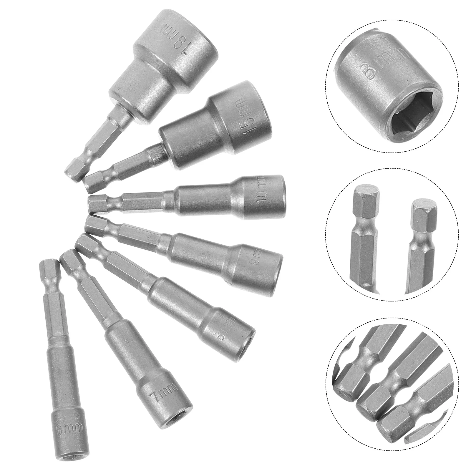 

Assortment Nut Driver Set 6mm-19mm Carbon Steel Wrenches Tools Easy Operation Disassemble Bolt Extractor Nut Driver