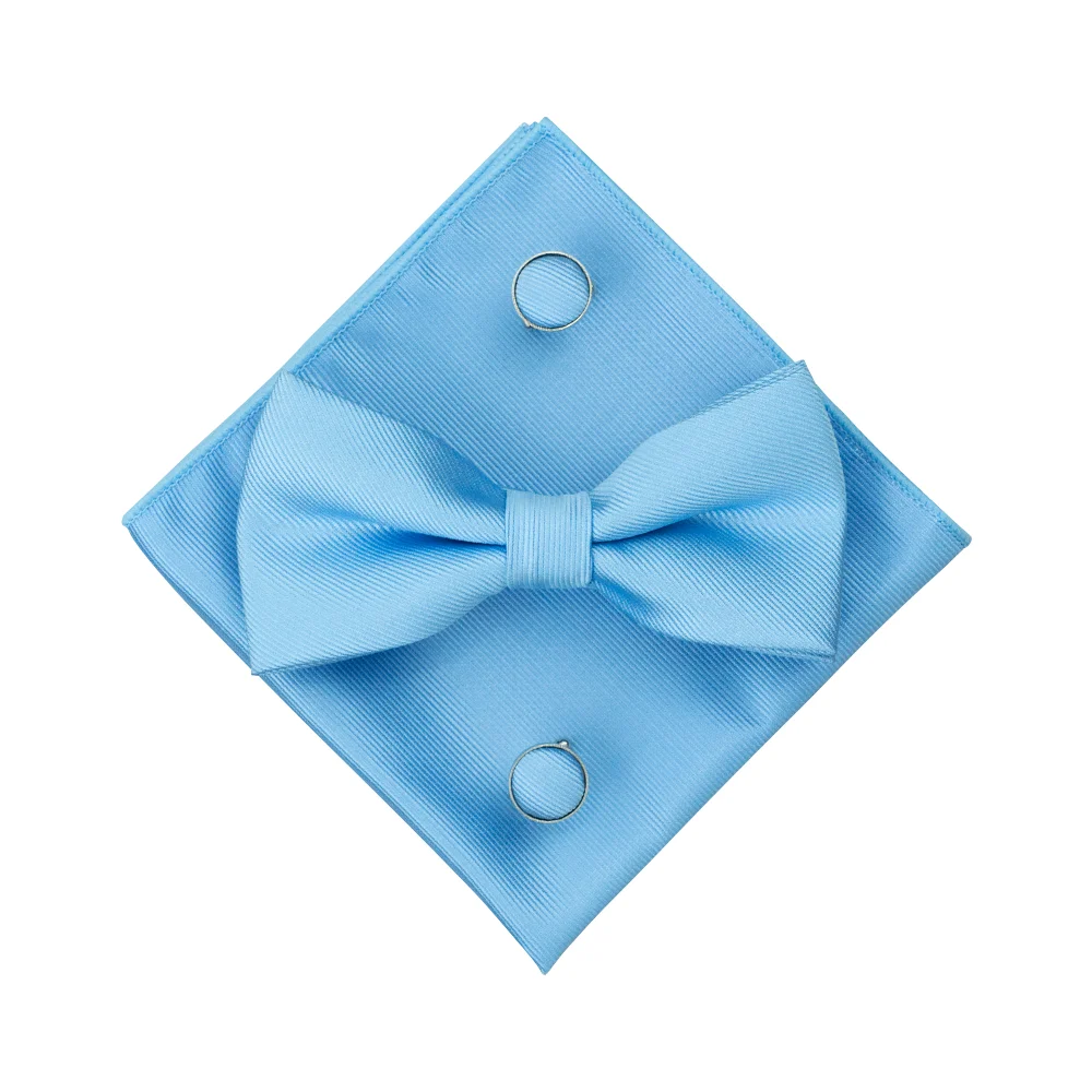 EASTEPIC Karamellfarbenes Fliege-Set mit Twill-Einstecktuch und hochwertigen Manschettenknöpfen – Klassisches Accessoire für Herren in Unifarbe – Geburtstagsgeschenk – Detail 12