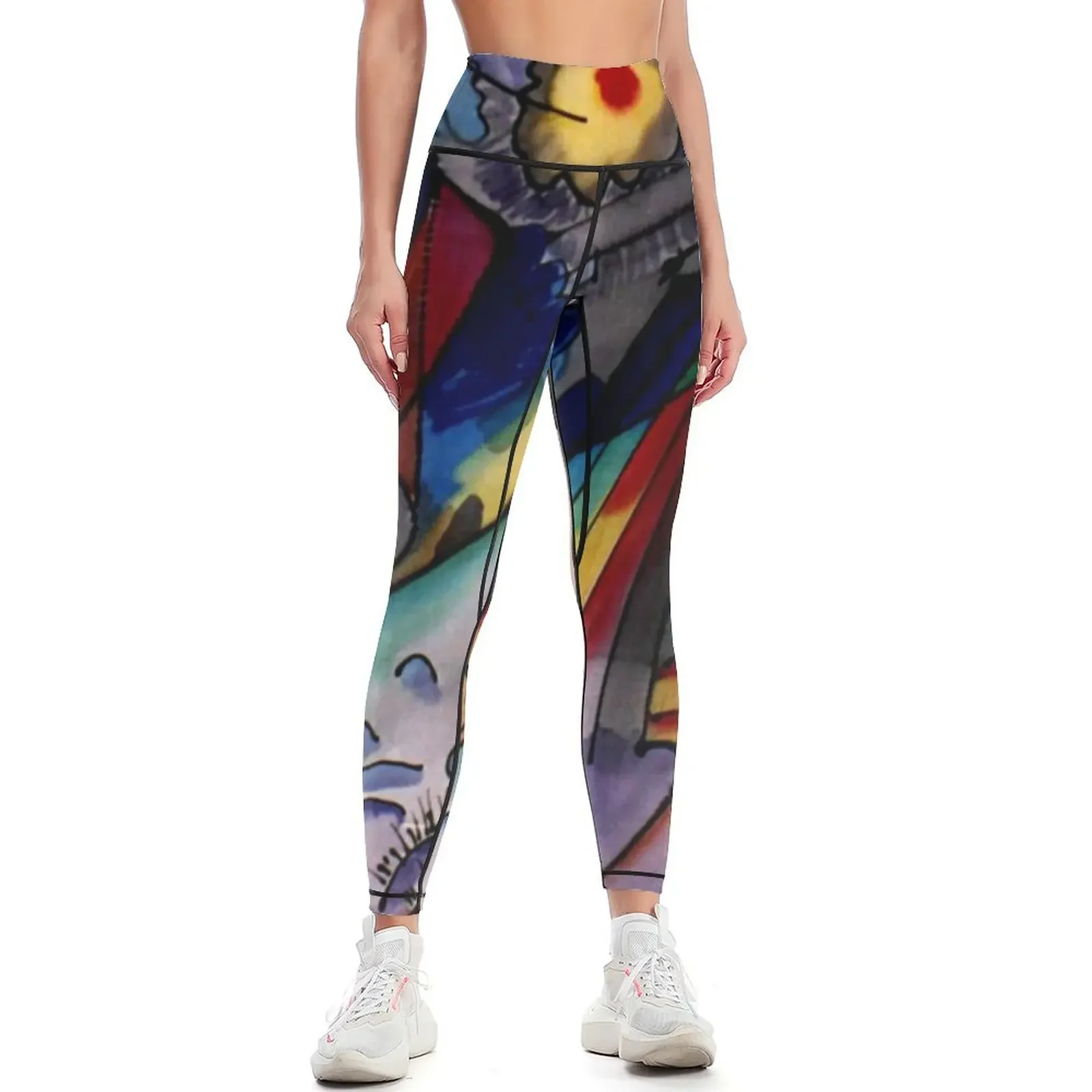 

Kandinsky - 293, abstract artwork Leggings Golf wear sportswear gym Women's high waist leggins push up woman Womens Leggings