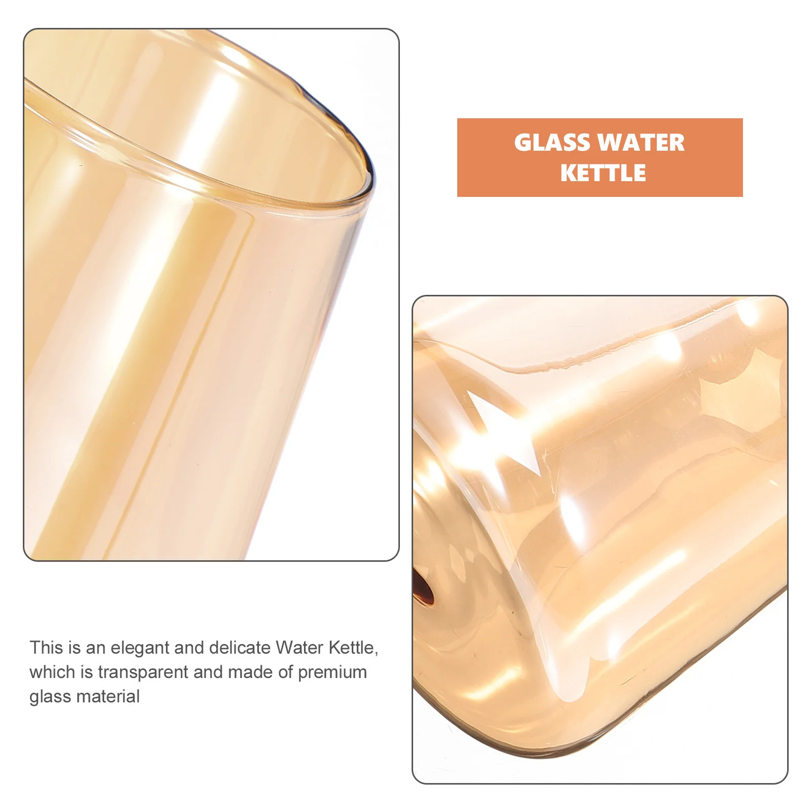 

1Set Transparent Glass Water Carafe Bedside Container Cold Water Jug with Cup Lid Juice Milk Tea Beverage Clear Bottle