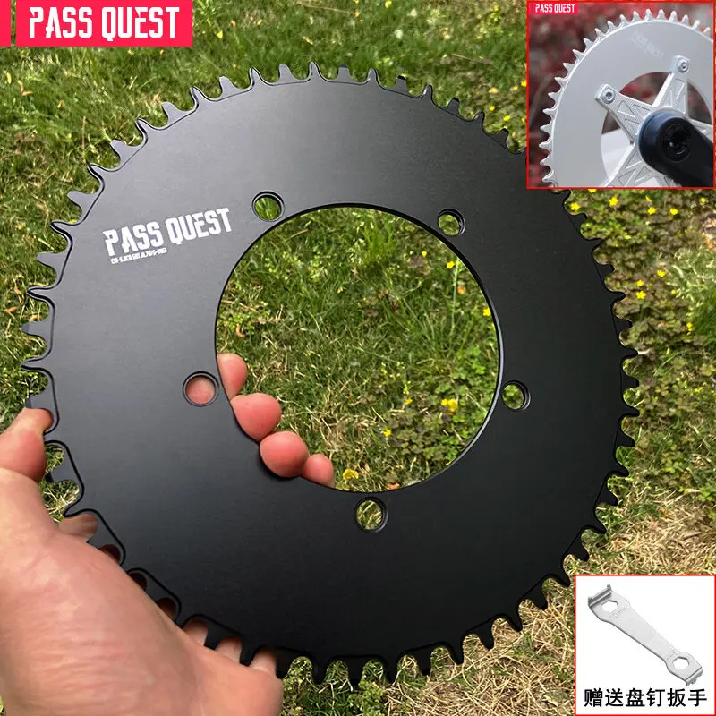 

PASS QUEST 130BCD five-claw road car folding car single positive and negative tooth ，closed ，oval disc