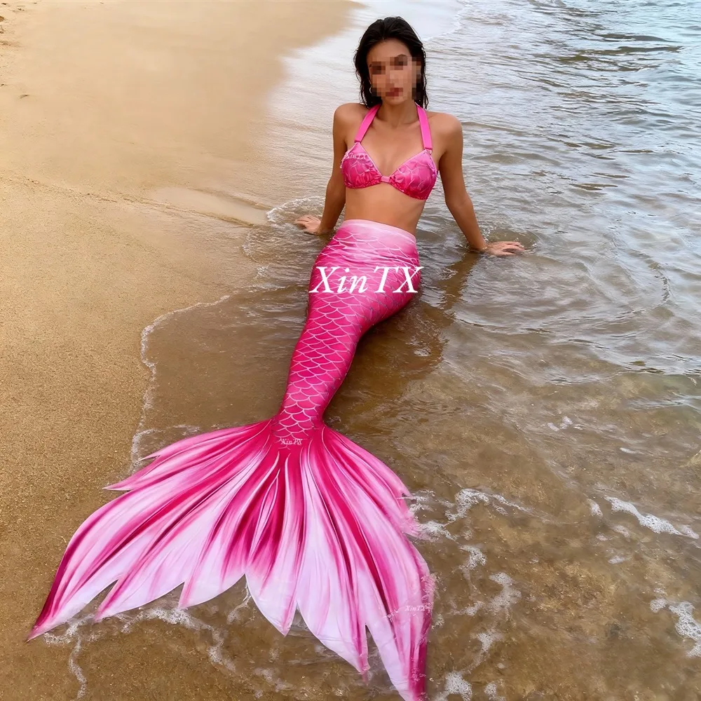 NEW One Piece Mermaid Tail For Swimming Adult Swimmable Swimsuit Can Add Monofin For Beach Wear Diving Model Photoshooting