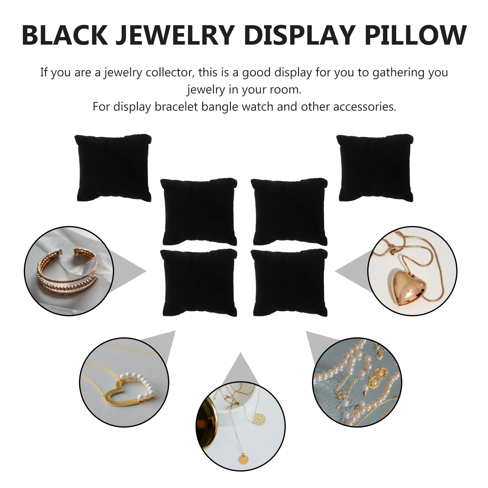 

6 Pcs Jewelry Display Pillows for Bracelets Watches Bangle Holder Organizers Home Decor Accessories Bangle Display Stand DIY