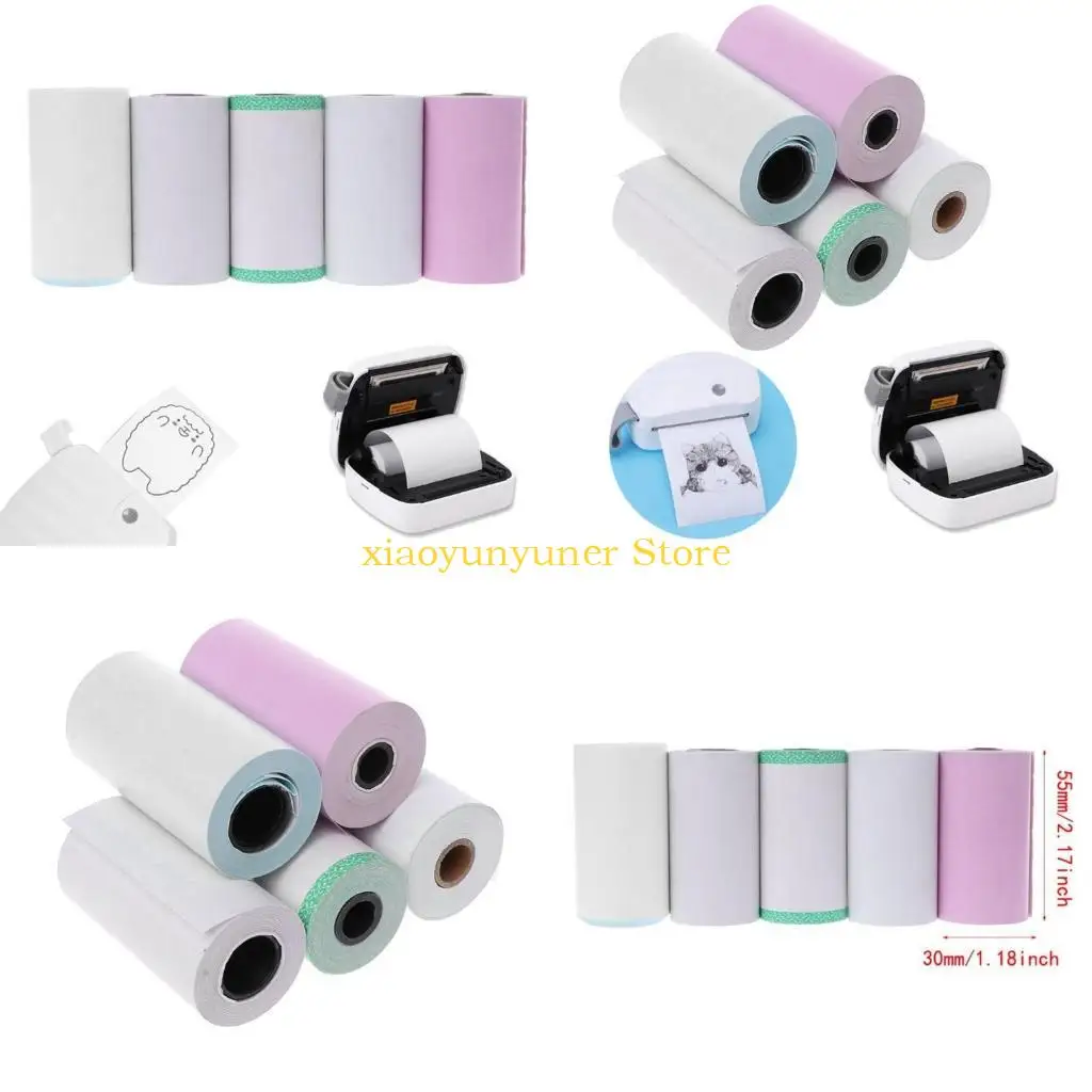 P9JB Photo Paper Mini Printable Sticker Roll Thermal Printers Clear Printing Smudge-P