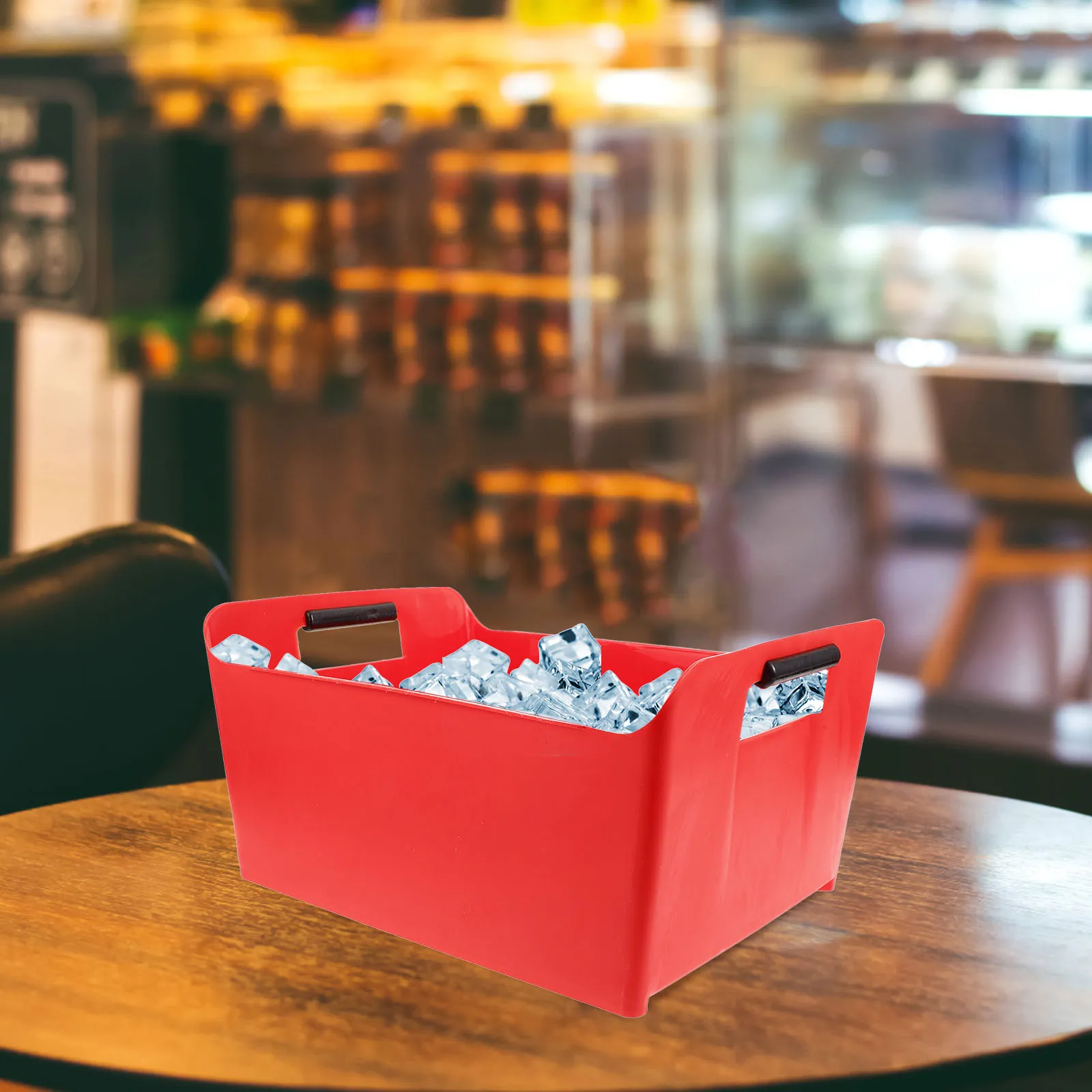 

Sturdy Acrylic Beverage Bucket Bar Ktv Ice Holder Portable Wine Beer Cooler Reusable Wear-Resistant Party Drink Container Small