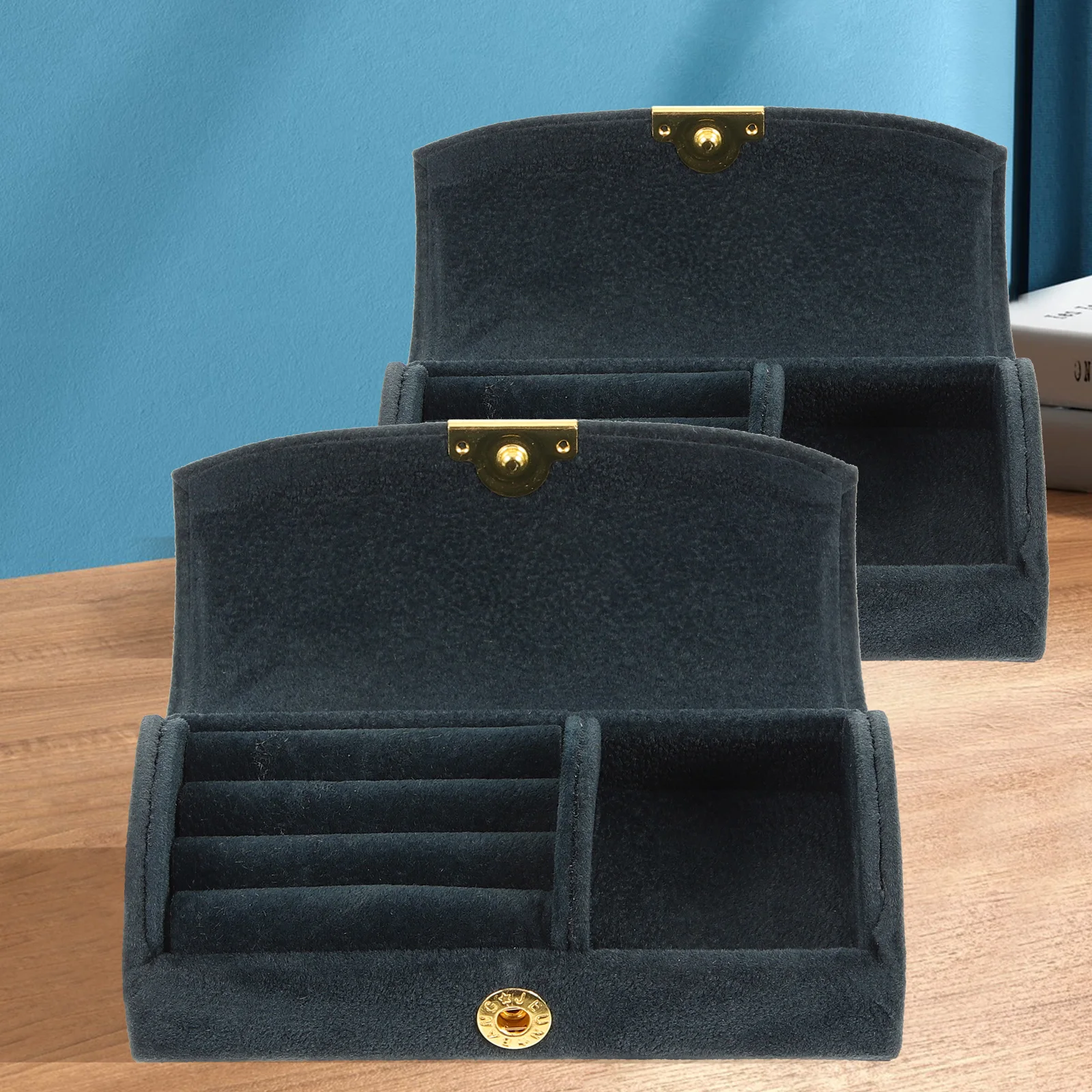 

Jewelry Storage Box Organizer Container Earring Bracelets Travel Case Scratch-Free Protection Portable Elegant Desktop Trinket