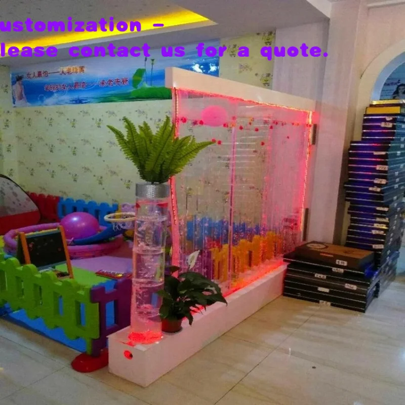 custom.Modern Indoor Decorative Acrylic Bubble Wall Screen Panel Printed Aquarium Style Home or Office Room Divider