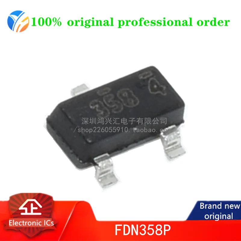 (50PCS)100% original FDN358P code 358 Trans MOSFET P-CH 30V 1.5A 3-Pin SOT-23 T/R