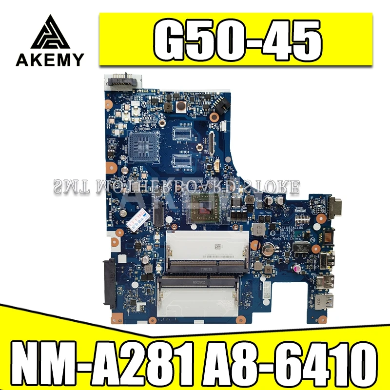 

For LENOVO Ideapad G50-45 15Inch Laptop Motherboard ACLU5 NM-A281 With AM6210 CPU DDR3 Notebook Mainboard Full 100% Tested