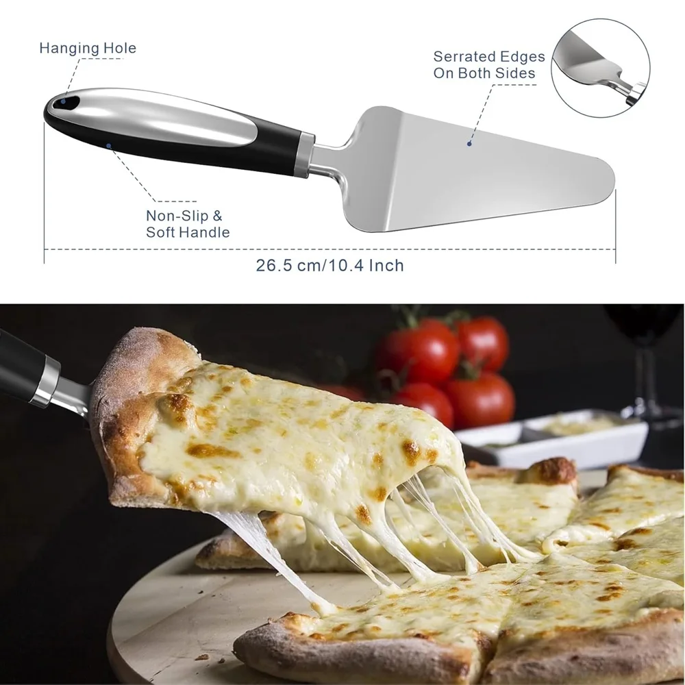 Premium Stainless Steel Pizza Cutter Cake Bread Pies Pizza Knife Pastry Dough Household Kitchen Dough Slicer Baking Cooking Tool