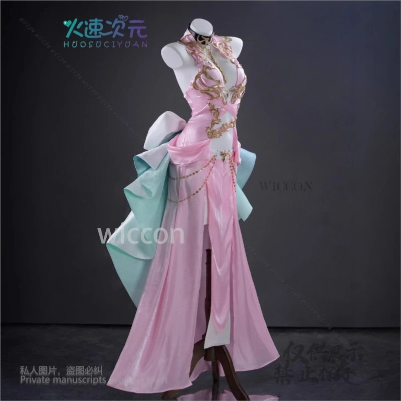 Anime Geass C.C. Cosplay Costume Long Dress Sexy Evening Gown High Quality Costume Roleplay Wigs Halloween Party 2XL Customized