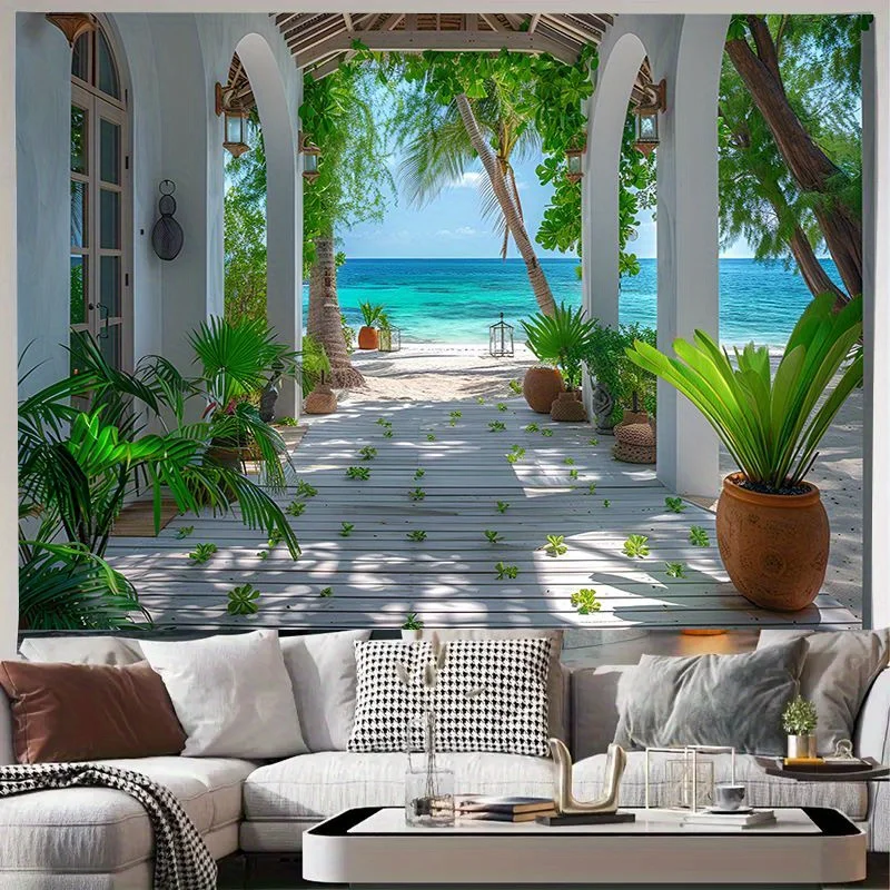 Tropical Paradise Tapestry - Perfect for Home Décor,Adding a Touch of Beachside Serenity and Natural Beauty to Your Living Space