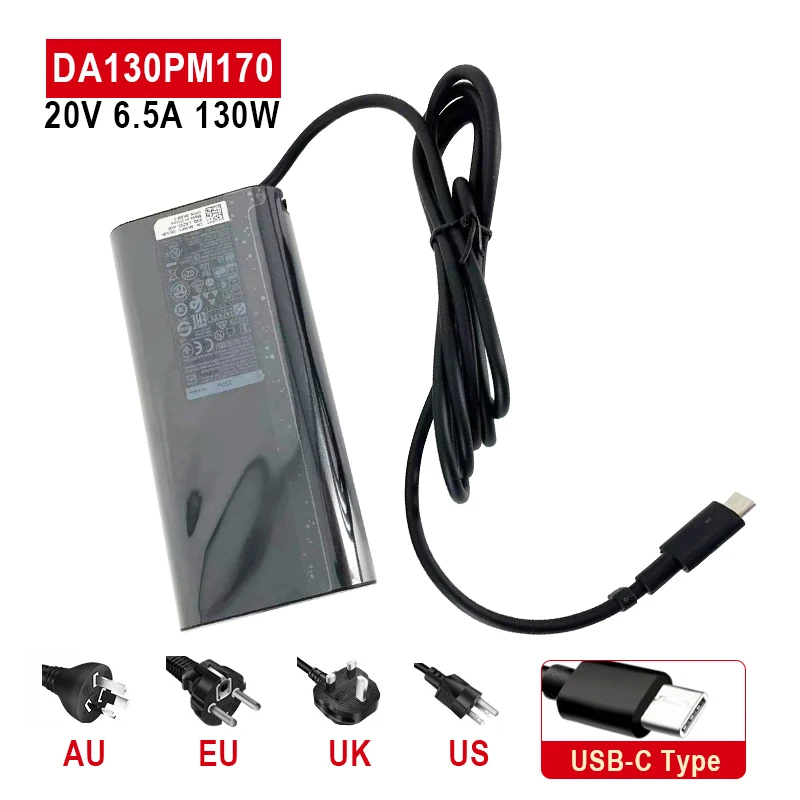 New 130W Usb-c Type C 20v 6.5A Laptop Charger For Dell XPS 15 9570 9575 DA130PM170 HA130PM170 HA130PM130 AC Power Supply