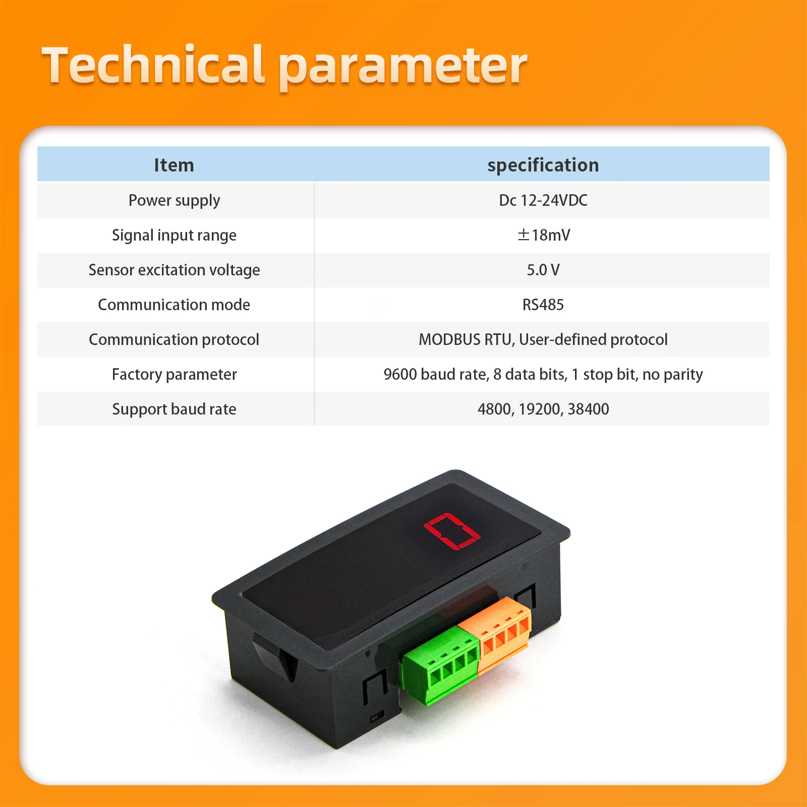 4 Digital Load Cell Indicator Display,Small Weighing Display Instrument 485 Communication Test Tension and Compression Force