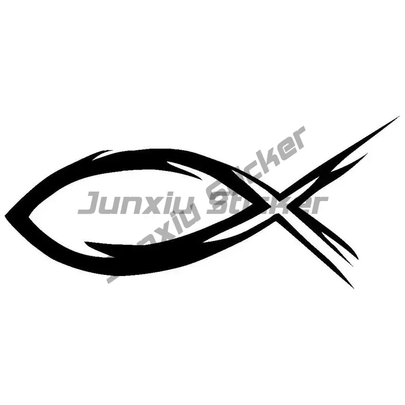 

Personality Jesus Fish Garbage Vinyl Decal Car Styling Window Decoration Creative Scratch Decal
