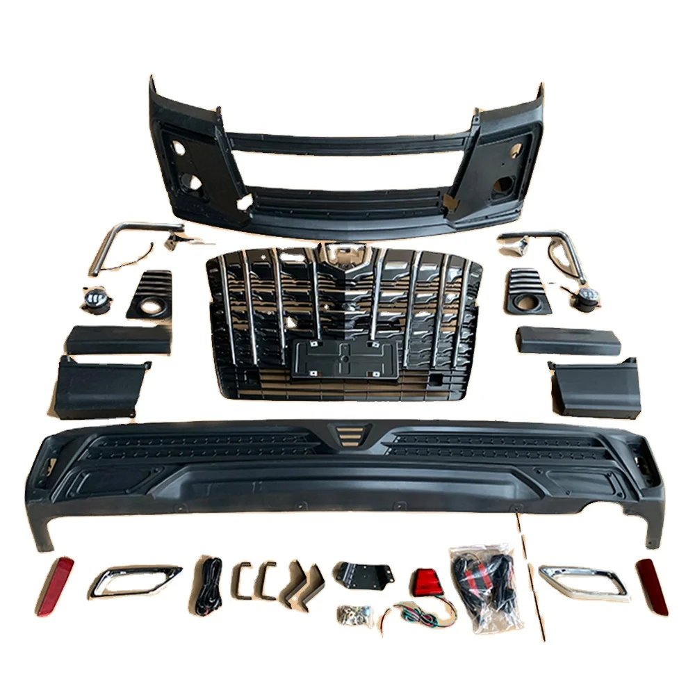 Wide Sad Face Front Rear Bumper Body Kit For Toyota Hiace 200 2014 Auto Exterior Conversion Modification Accessories