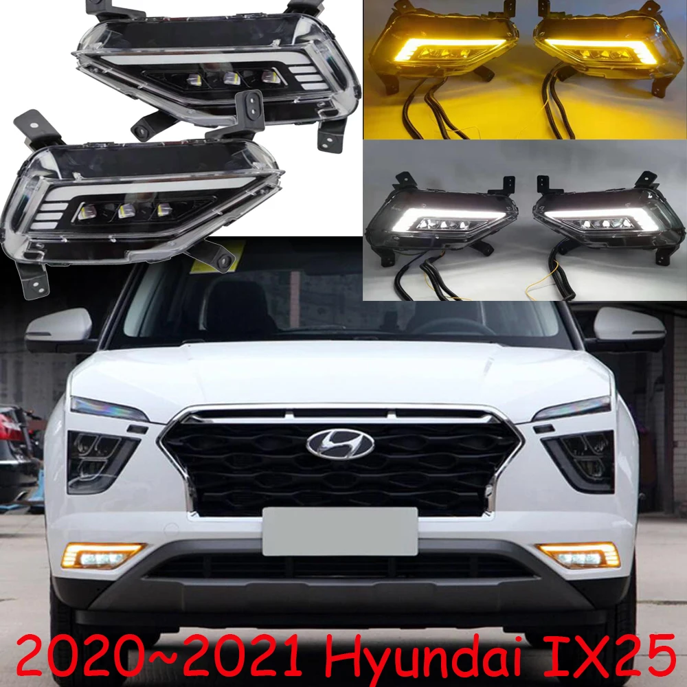 Dynamic car Bumper creta ix25 headlight for ix25 daytime light 2020~2021y car accessories LED DRL headlamp ix25 creta fog light