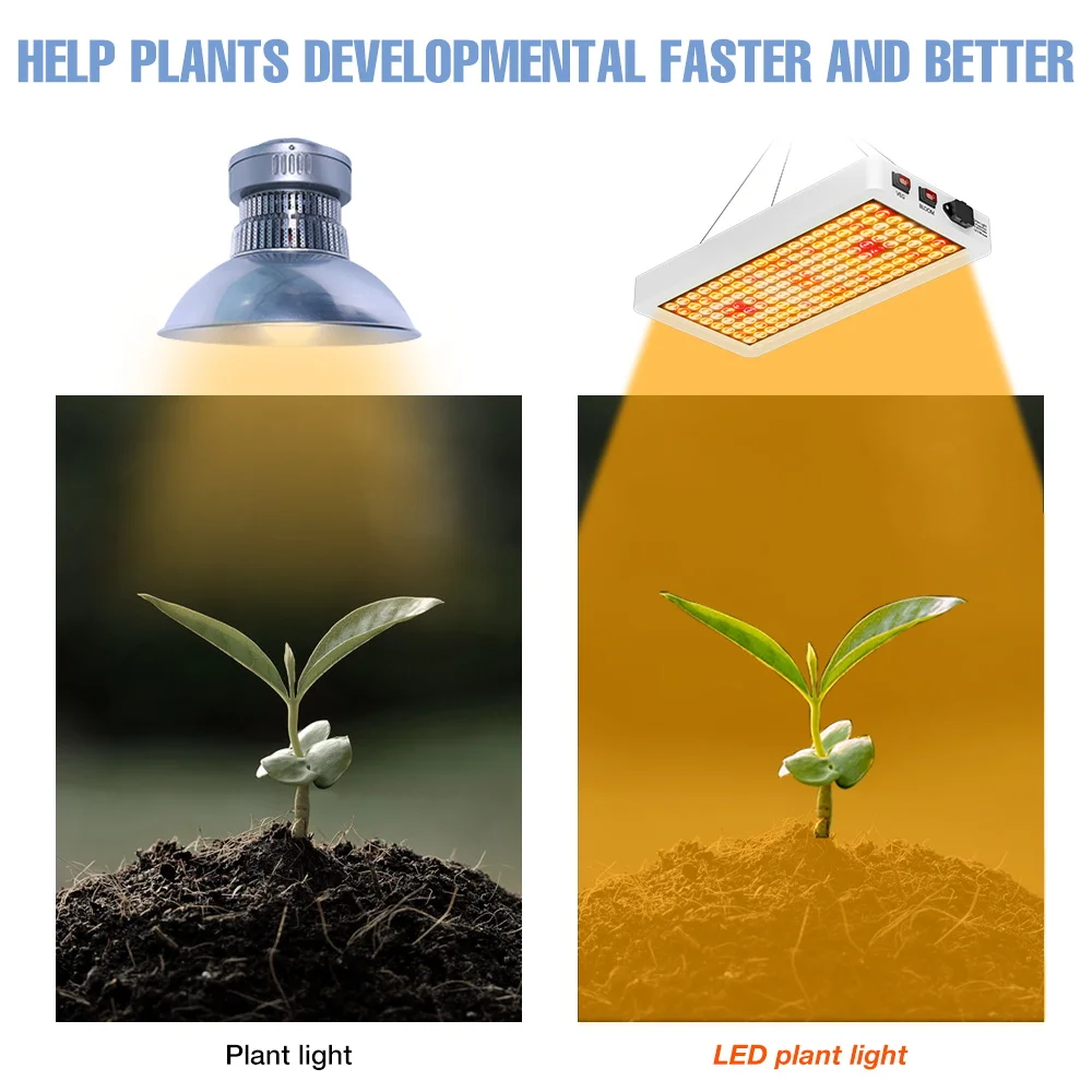 

1000 Вт светодиодные лампы для выращивания растений полного спектра, гидропоника, лампа для выращивания растений, ИК-УФ-заполняющее освещение, вилка США/ЕС для палатки для выращивания теплицы