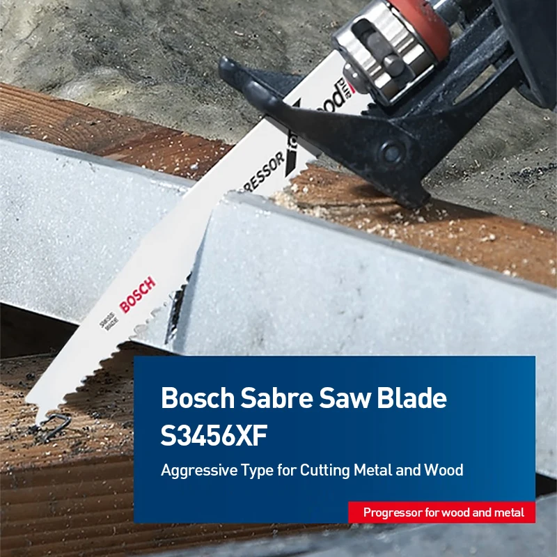 

Bosch Reciprocating Saw Blades Sabre S3456XF Composite Cutting Wood Metal Sheets Profile Plankes Power Tool Accessories