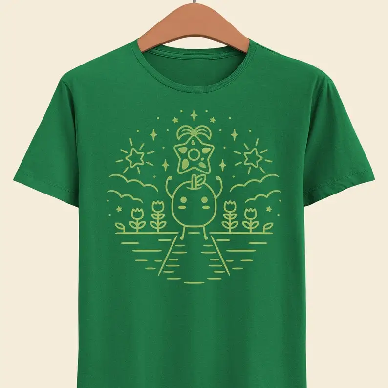 Junimo Spirit T-shirt Stardew Valley Tee Stardrop Video Games & Gaming Shirt Indie game T-shirt Lineart Line Art Style