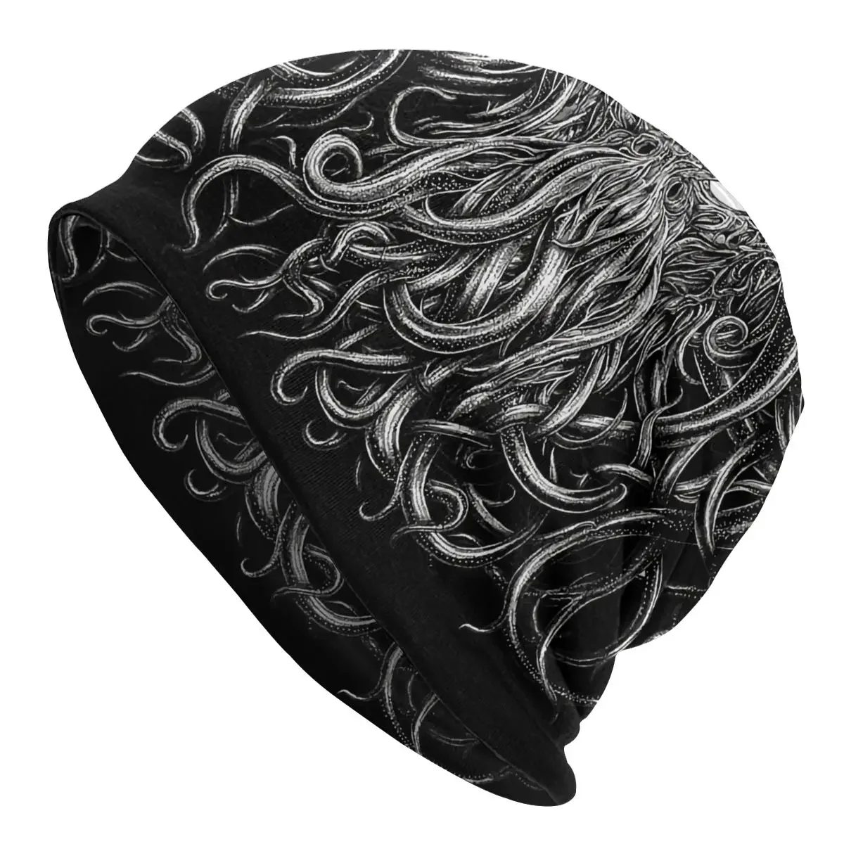 Cthulhu Mythos HP Lovecraft Horror Great Old Ones Beanie Hats The Sleeper Must Awaken Knitted Hat Bonnet Street Skullies Beanies