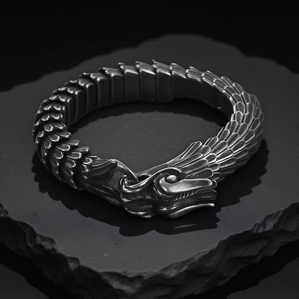 

Fashion Black Dragon Link Chain Bracelet Men Biker Viking Stainless Steel Punk Mens Old Metal Vintage Bangles Jewelry Gifts